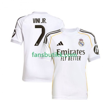Fotballdrakt Real Madrid Vinicius Junior 7 Hjemmetrøye 2025-2026 Kortermet